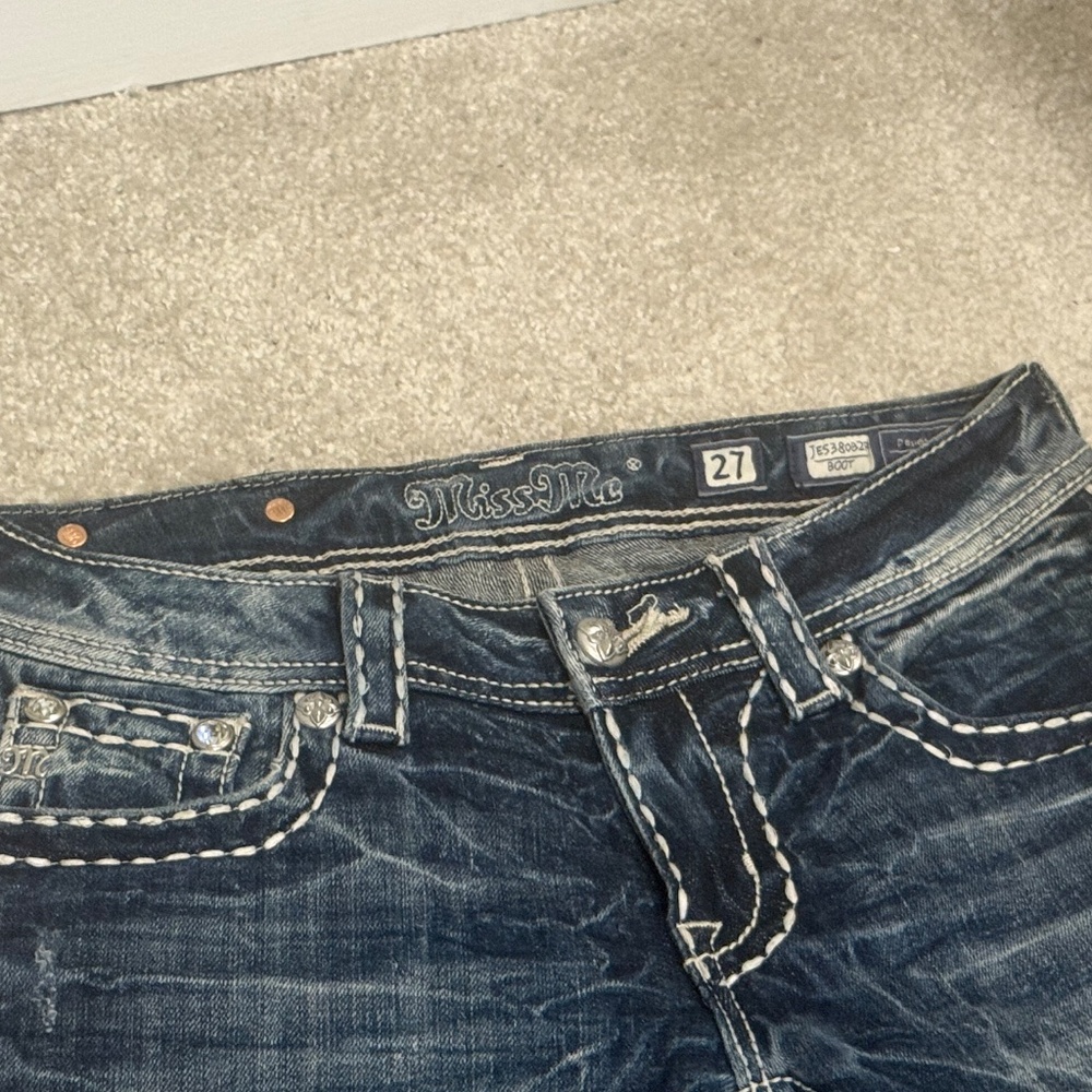 Buckle Boot Cut Jeans - Picture 2 of 5